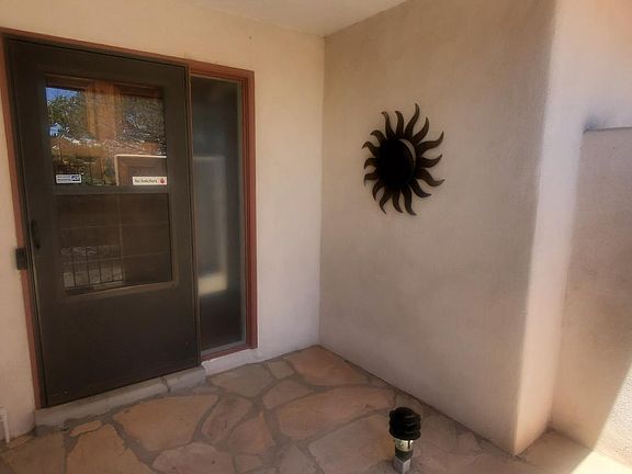 Gated front entry way into the home.