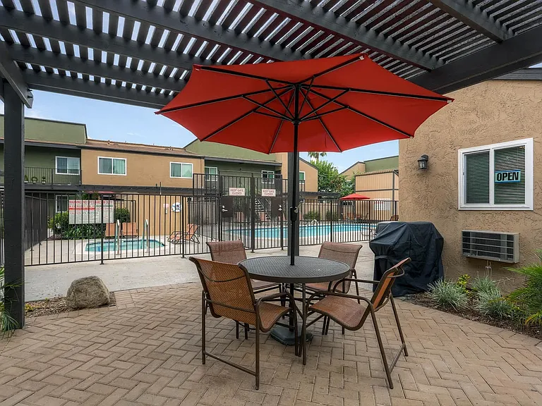 The Community BBQ and Picnic Area at Midway Gardens Apartments