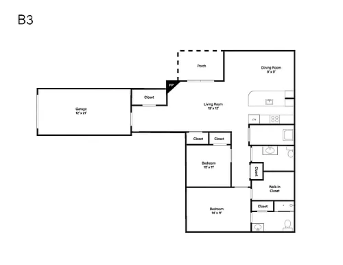 Floor plan B3