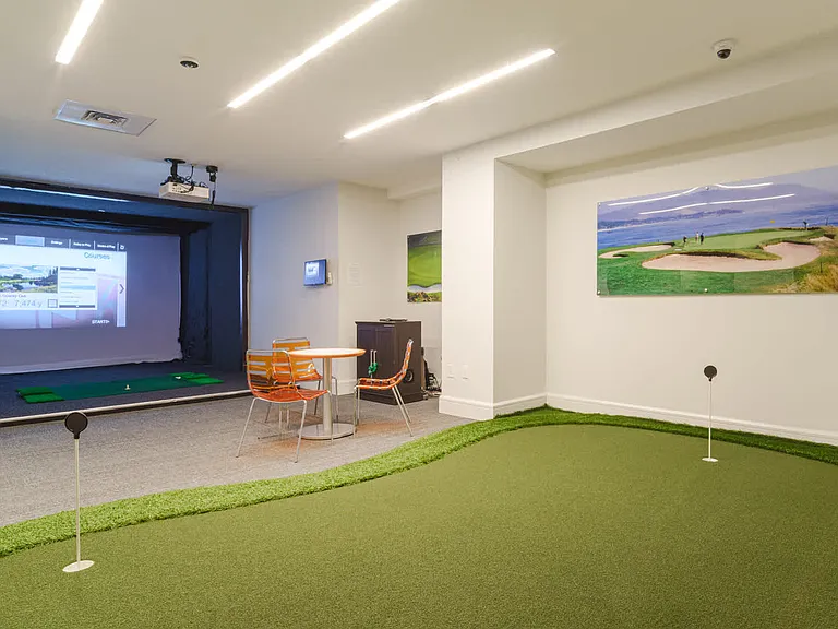 Game Room with Golf Simulator