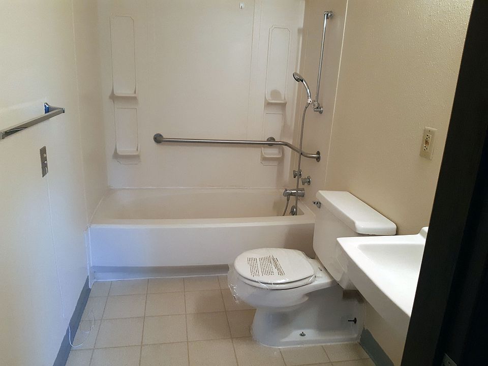 Bathroom with grab bars