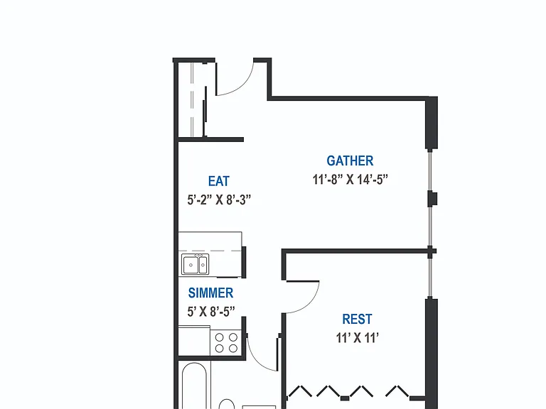 Oxford - 1 Bed / 1 Bath - 563 SF Oxford - 1 Bed / 1 Bath - 563 SF