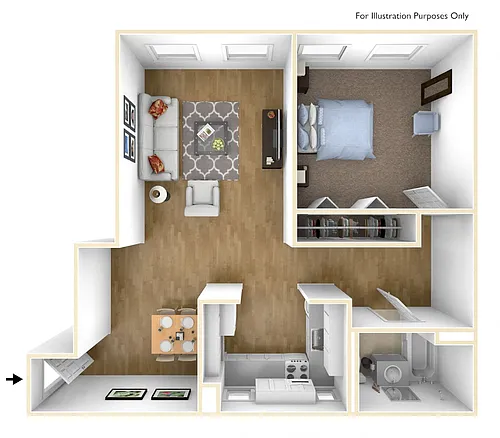 Floor plan 1 Bedroom