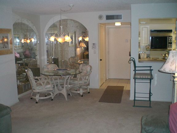 View of Dining Room and Frotn door from Living Room