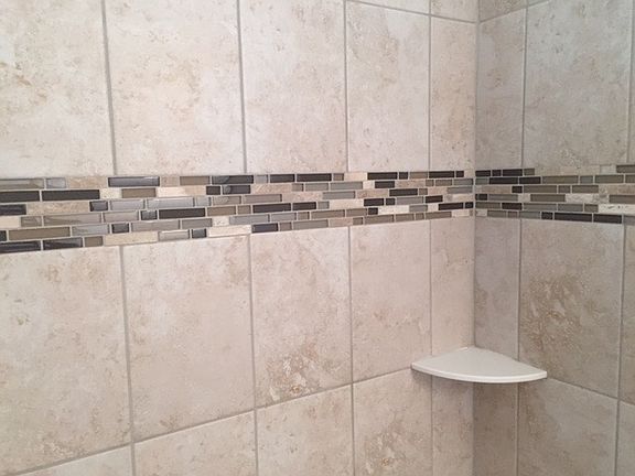 both bathrooms are tiled