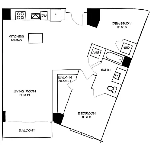 Floor plan The Gardens 1O