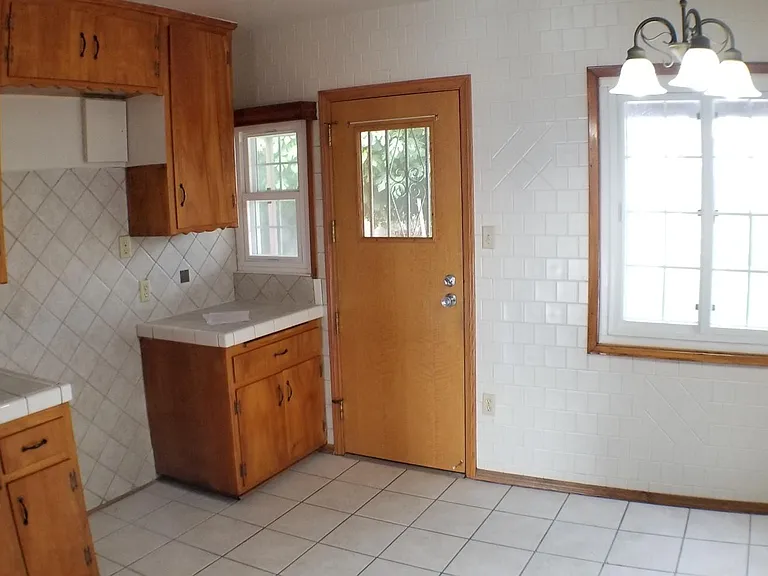 Rear door leading to back yard