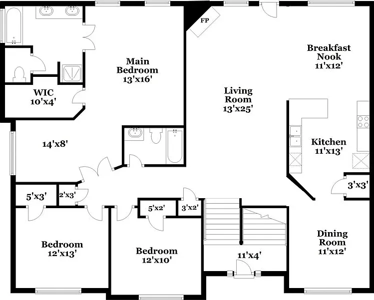 5 bed, 3.0 bath, 2842 sqft, $3,390 — Photo 3