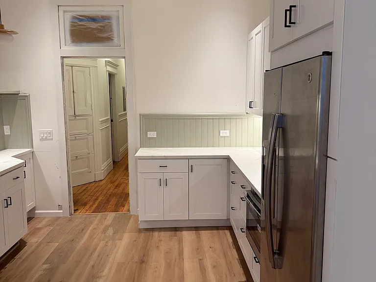 Brand new (Nov 2024) kitchen. New fridge with water/ice line. Built in microwave