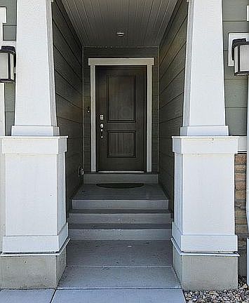 Front door - covered porch