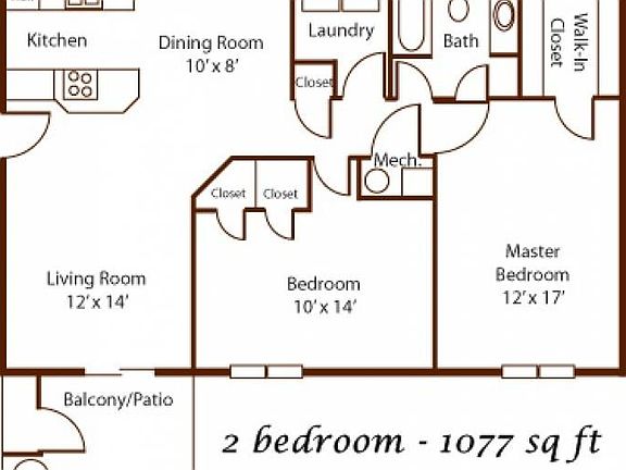2 Bedroom Floorplan