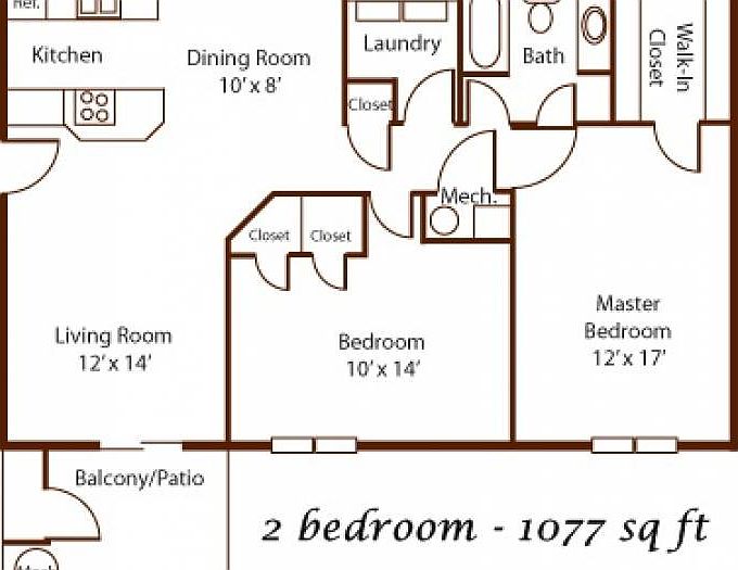 2 Bedroom Floorplan