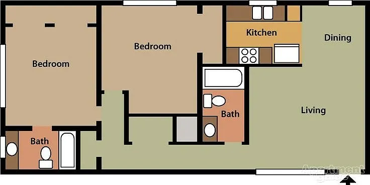 2 Bedroom 2 Bath 2 Bedroom 2 Bath