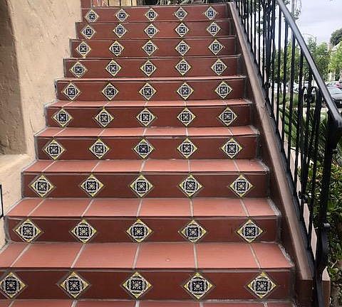 stairway leading to upper duplex