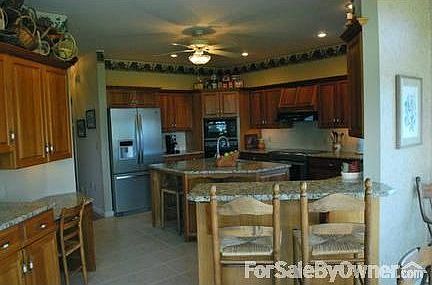 Kitchen and desk area