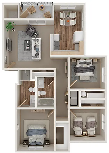 Floor plan 3 Bed 2 Bath