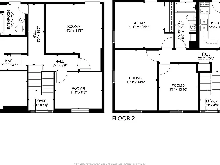 Both floor plans, side-by-side