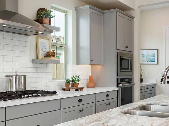 Model kitchen, actual home will have different finishes