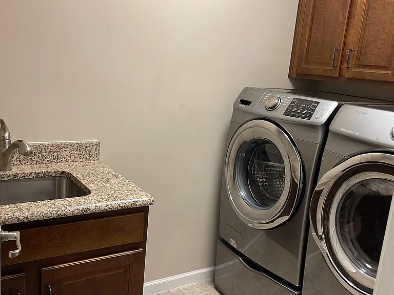 Second Floor - Samsung Washer and Dryer installed, It has a sink