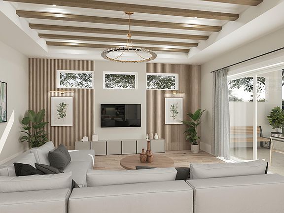 Great Room Virtually Staged Aberdeen Plan