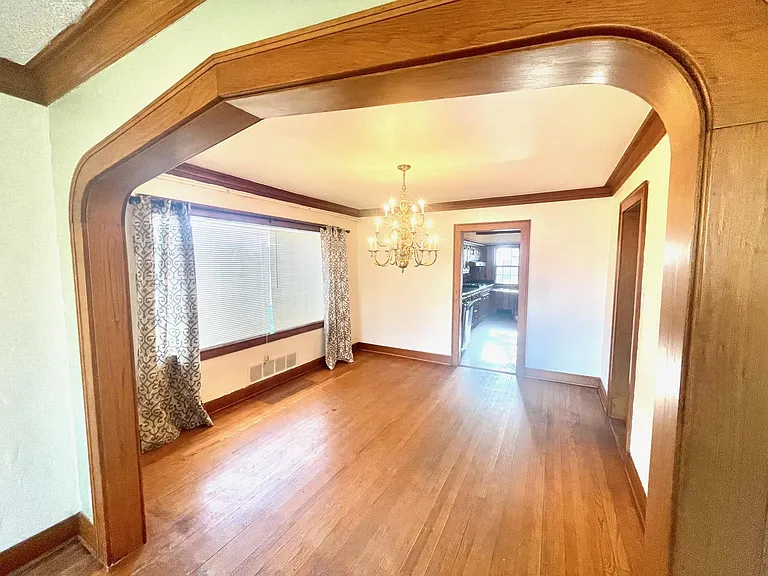 formal dining room from living room and into kitchen