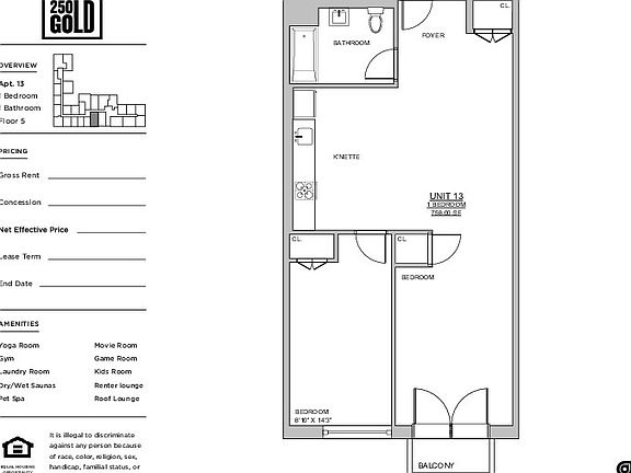 2nd image of 250 Gold St #433