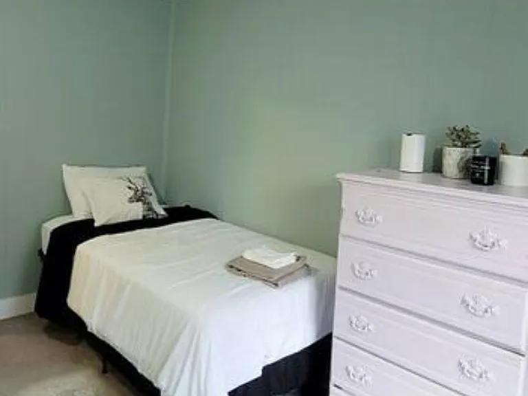 Twin bed in second bedroom