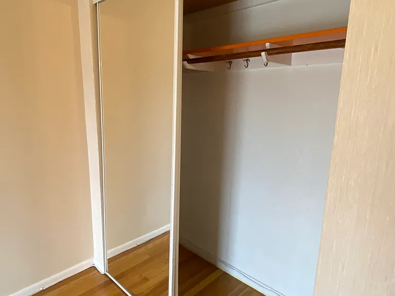 2nd closet in the unit, with built in mirror