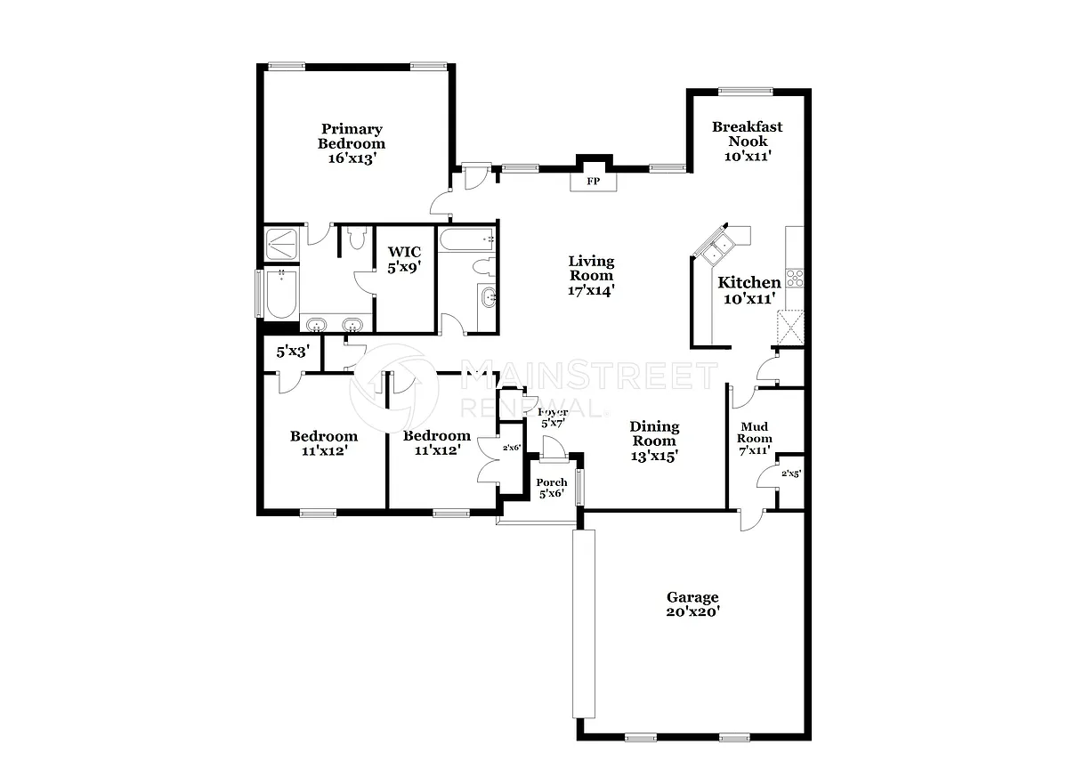 Floor Plan - 1229 Rio Vista Dr