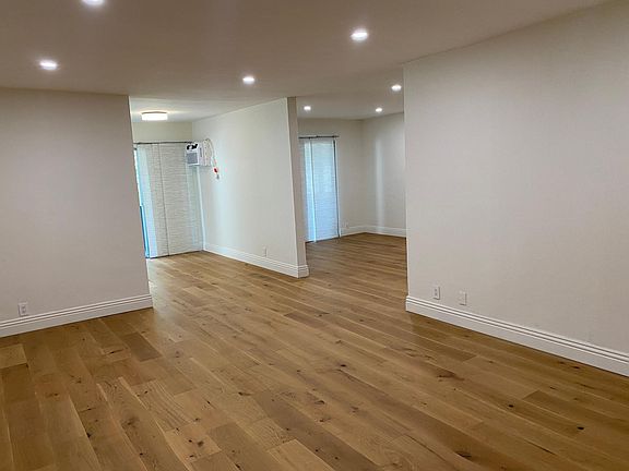 Entrance, living room and den