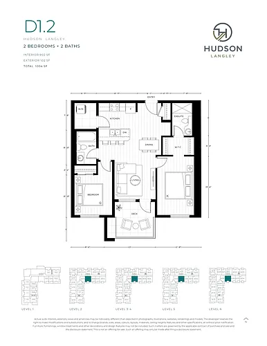 Floor plan 2br/2ba - D1.2