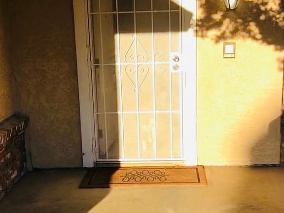 Front door with metal security screen