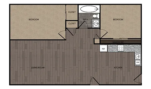 Floor plan Two Bedroom