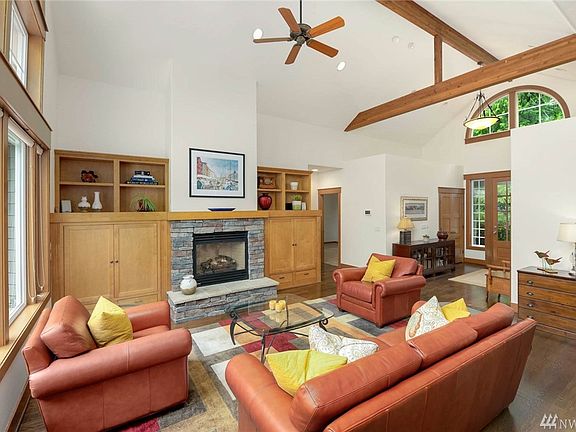Room for a TV in the beautiful built ins