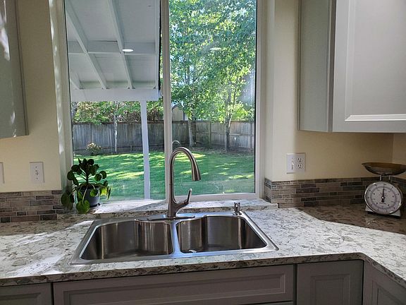 Kitchen view to backyard.
