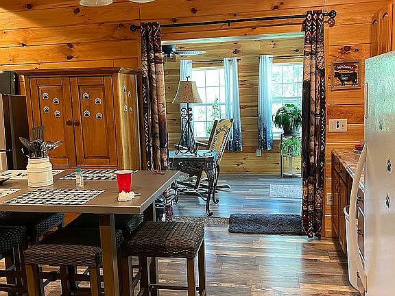 Green barndo kitchen