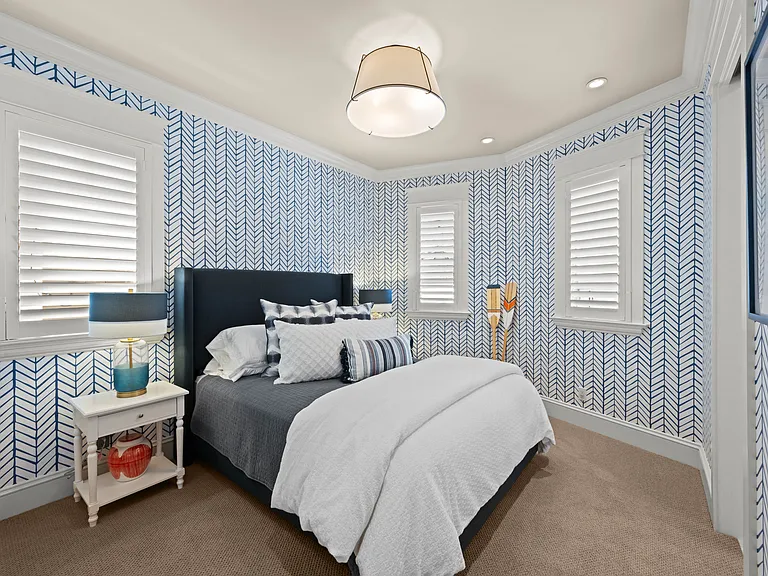 Third Bedroom with Bathroom, large closet with built-ins and shutters