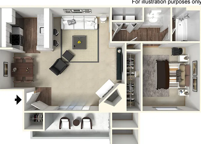 1x1 (612 sq ft) 1x1 (612 sq ft)