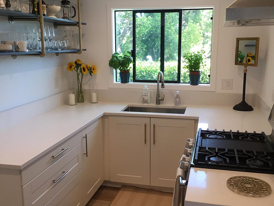 This is the kitchen when it's rented and furnished.