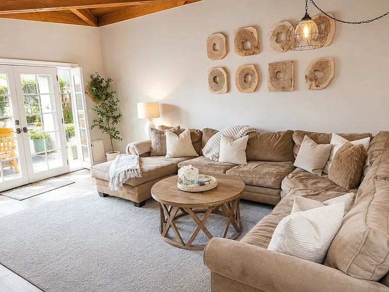Family room with view to the backyard