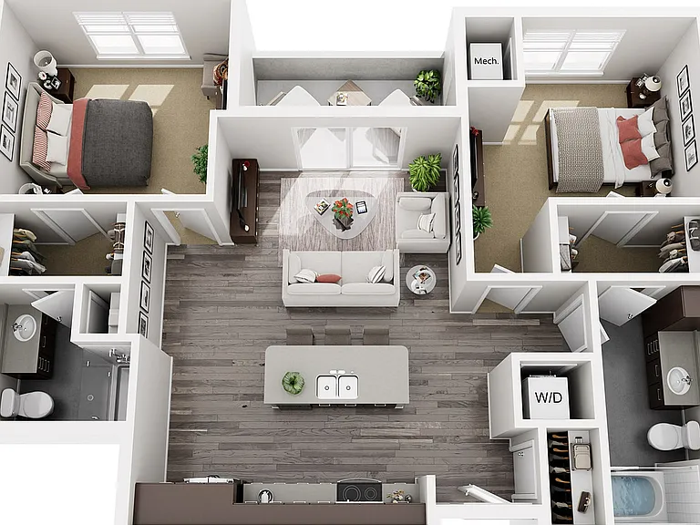 Floor Plan D1 | 22 Slate | Apartments in Madison, WI Floor Plan D1 | 22 Slate | Apartments in Madison, WI