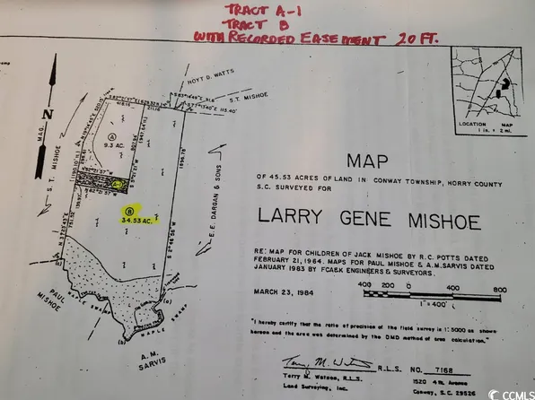 36.2 Acres Privetts Rd. #36.20 Acres, W/20' Right of Way Easement, Conway, SC 29526