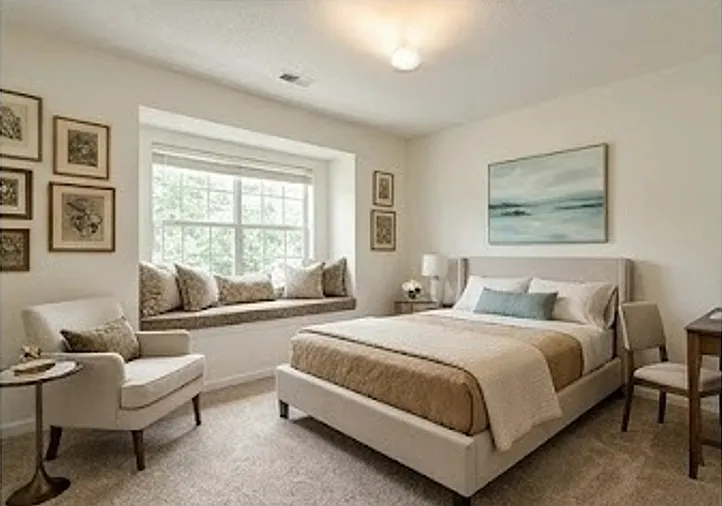 Bedroom #3, staged