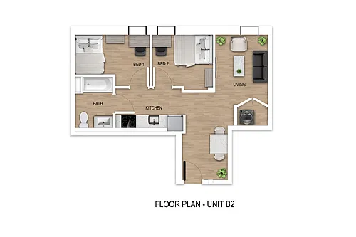 Floor plan B2 - 2X1