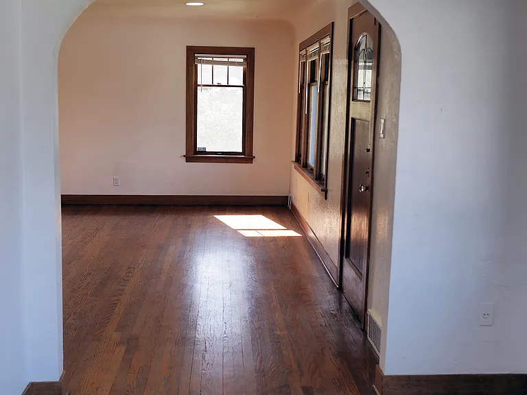 Looking into dining room from living room