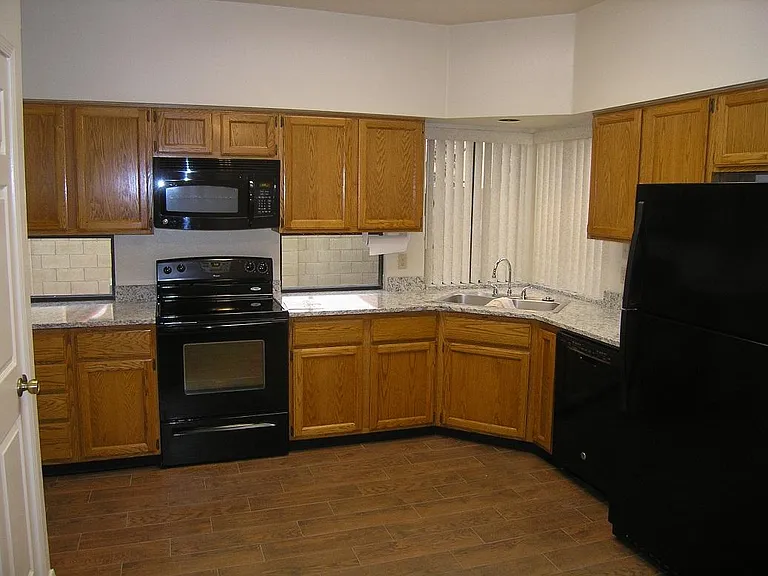 Kitchen with granite countertops