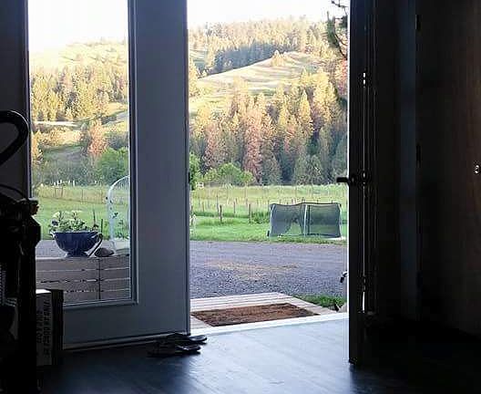 Looking out front door