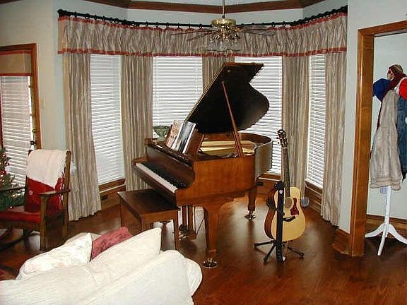 Beautiful bay windows and rich wood floors