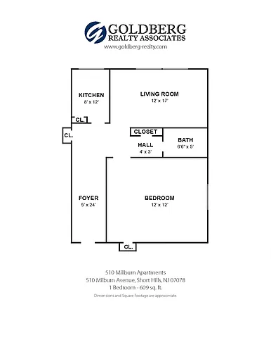Floor plan One Bedroom Large
