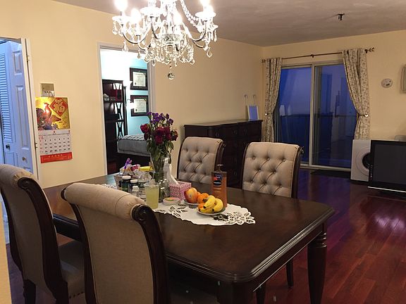 Dining area + living room
